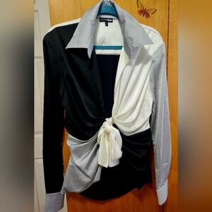 Fashion Nova Black and White Women's Top